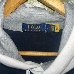 Polo Ralph Lauren Men's Size Medium Classic Hoodie Navy Red LIKE NEW